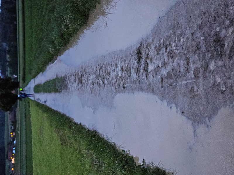 Bei Tagesanbruch – Weg unter Wasser