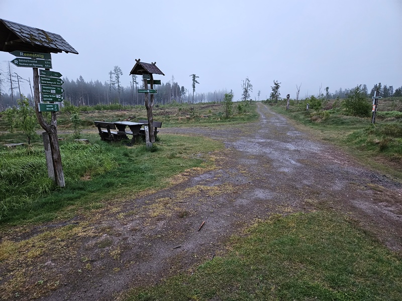Frankenwaldblick im Regen